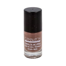 Camaleon Cosmetics Esmalte de Uñas Marron Topo 6Ml con Cobertura Extrema y Larga Duración, Vegano y 12 Free