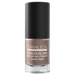 Camaleon Cosmetics Esmalte de Uñas Marron Topo 6Ml con Cobertura Extrema y Larga Duración, Vegano y 12 Free