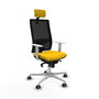 PIQUERAS Y CRESPO Silla de oficina Horna con mecanismo Sincro, Amarillo y Negro