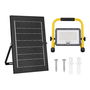 Foco LED Solar Proyector de Trabajo de 50W, 4000 Lúmenes Fríos 6400K, Batería 5000mAh, Panel Solar Incluido, IP65, 3 Modos (Alto/Medio/Flash) con Kit Montaje