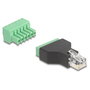 DeLOCK 66590 Adaptador RJ12 a bloque de terminales de 6 pines