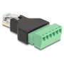 DeLOCK 66590 Adaptador RJ12 a bloque de terminales de 6 pines
