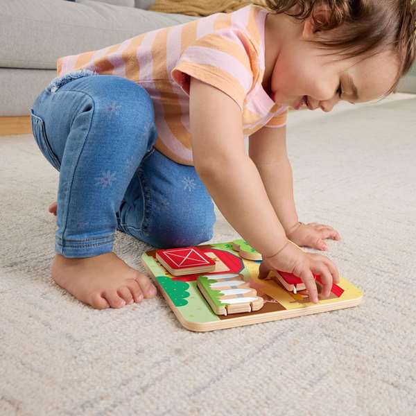 Mattel Juego Madera Animales Cucu-trás 20x20x1,91 cm