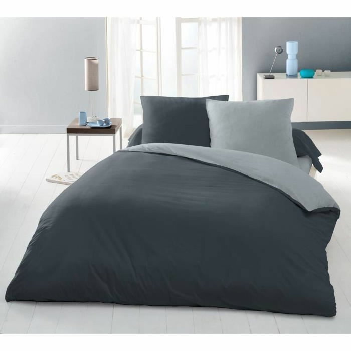 Lovely Home Juego de funda nórdica 220x240 cm Bicolor gris claro y oscuro Lovely Home Juego de funda nórdica 220x240 cm Bicolor gris claro y oscuro