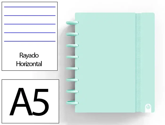 Carchivo Cuaderno Ingeniox Foam A5 80 Hojas Rayado Horizontal Menta Pastel Carchivo Cuaderno Ingeniox Foam A5 80 Hojas Rayado Horizontal Menta Pastel