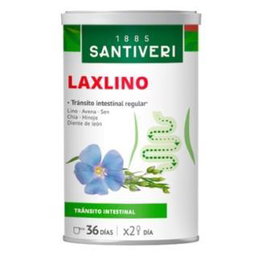 SANTIVERI Laxlino 180Gr. Complemento alimenticio para tránsito intestinal regular con sen, hinojo, diente de león, lino, avena y chía.