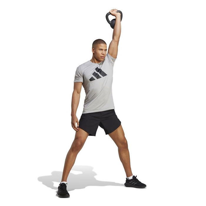 Camiseta Deportiva de Manga Corta Adidas Essentials Tr-Es Fr Logo Gris claro 13-14 Años