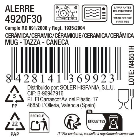 La Mediterranea Taza Alerre 320ml MD