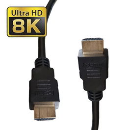 Logilink Cable HDMI 2.1 Ultra Alta Velocidad 48Gbps, 1m, Soporte 10K/8K 120Hz HDR, Macho-Macho, Negro