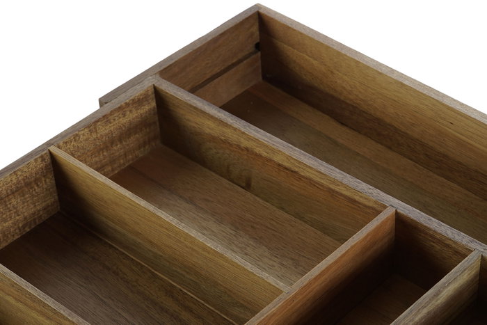 DKD Home Decor Cubertero de Acacia Extensible Natural