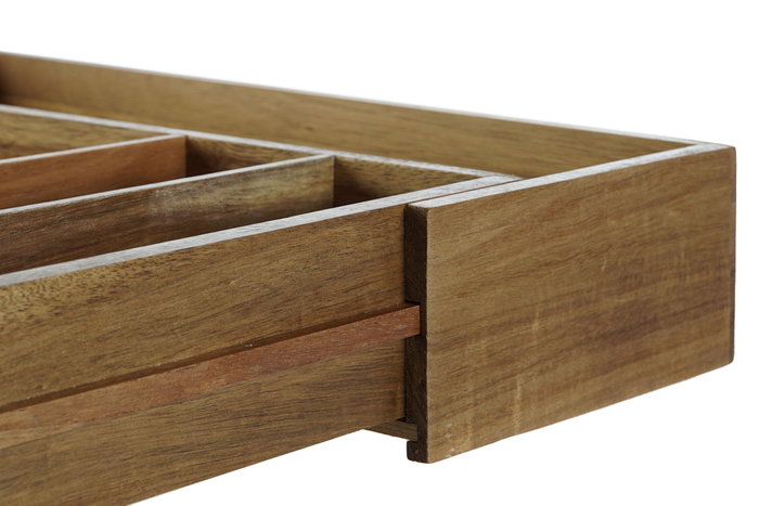 DKD Home Decor Cubertero de Acacia Extensible Natural