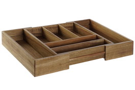 DKD Home Decor Cubertero de Acacia Extensible Natural