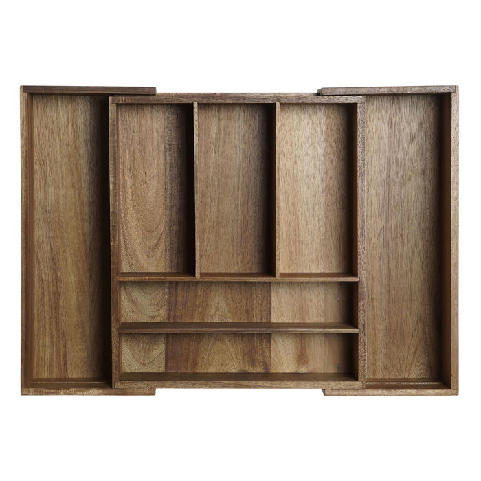 DKD Home Decor Cubertero de Acacia Extensible Natural