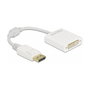 DeLOCK Adaptador DisplayPort 1.1 macho a DVI hembra blanco