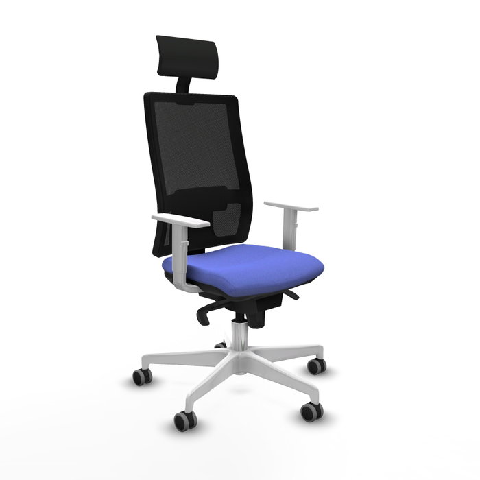 PIQUERAS Y CRESPO Silla de oficina Horna con mecanismo Sincro, Azul claro y Negro PIQUERAS Y CRESPO Silla de oficina Horna con mecanismo Sincro, Azul claro y Negro