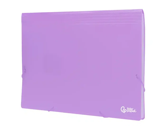 Liderpapel Carpeta Clasificador Fuelle Polipropileno DIN A4 Lavanda Opaco 13 Departamentos