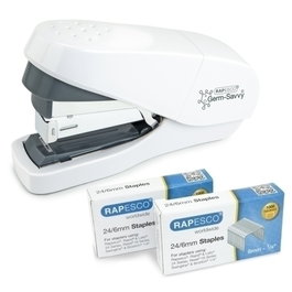Rapesco Grapadora Eco Blanco con tecnología Flat Clinch