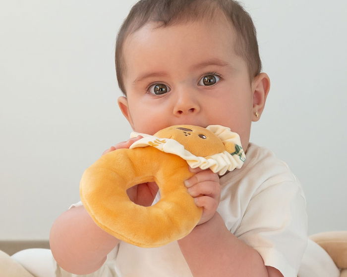 KioKids Sonajero Peluche León para Bebés +0 Meses Material Polyester Suave Juguete Sensorial Desarrollo Auditivo Coordinación Mano KioKids Sonajero Peluche León para Bebés +0 Meses Material Polyester Suave Juguete Sensorial Desarrollo Auditivo Coordinación Mano