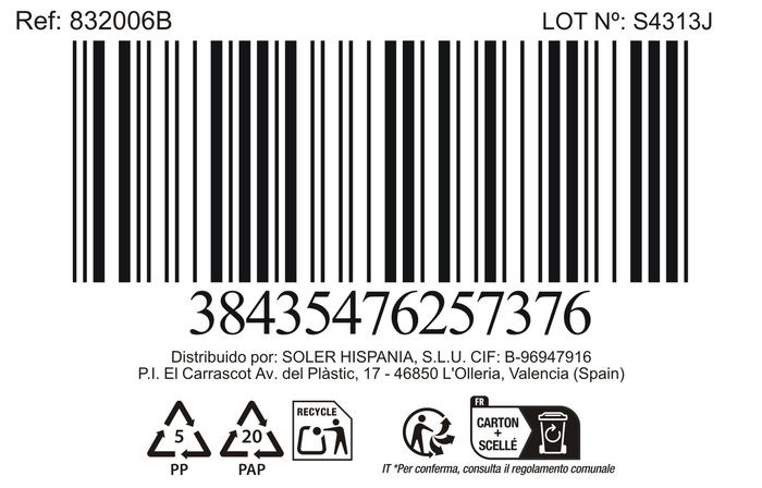 La Mediterranea Set 2 Jarras Cerveza 550 cc Abadia, Vidrio, 14 x 9.5 x 12 cm (12 Cajas)