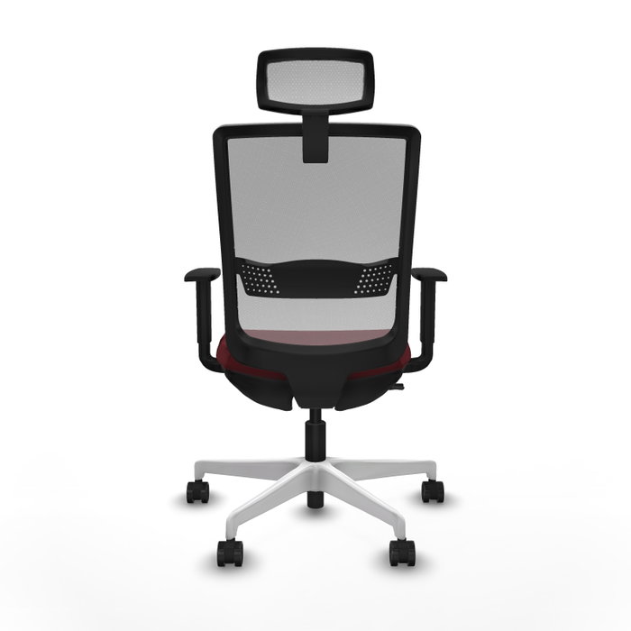 PIQUERAS Y CRESPO Silla de oficina Haches con mecanismo Sincro/Traslack, Granate y Gris