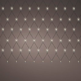 Lumineo Red de luces LED fija exterior, blanco cálido, 2 x 2 m