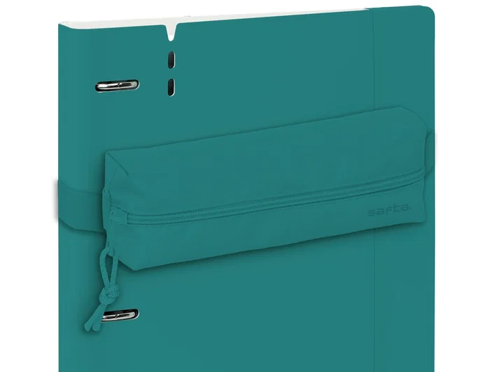 Safta Portatodo Rectangular con Goma Elástica Azul 22cm