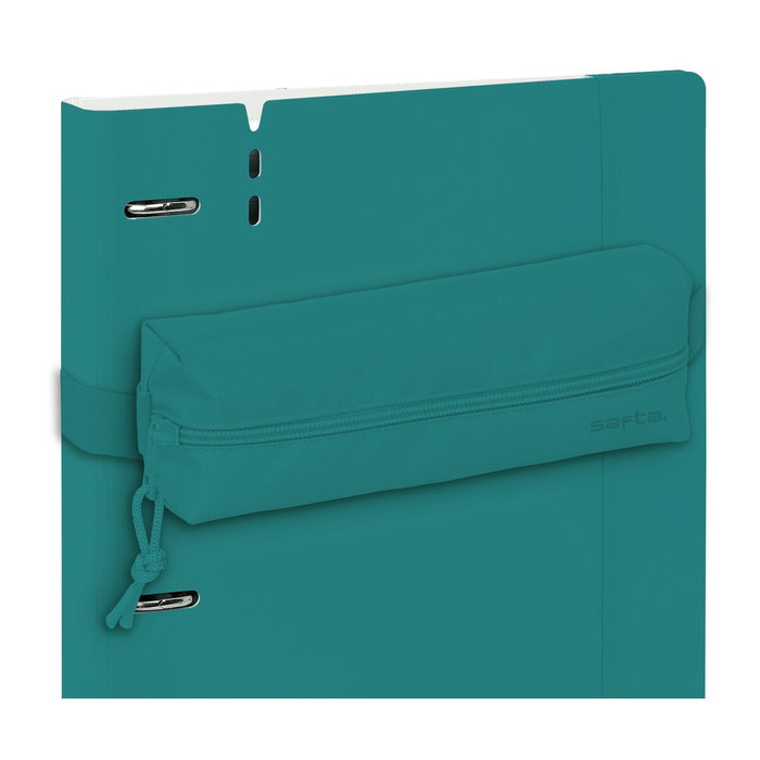 Safta Portatodo Rectangular con Goma Elástica Azul 22cm
