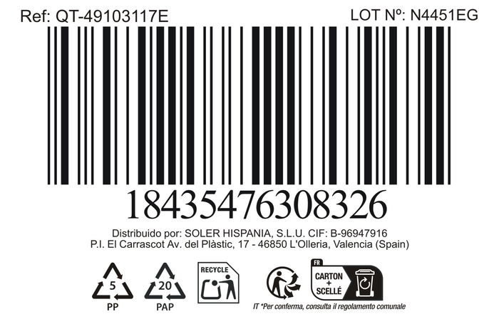 Hermes Cazo con Cestillo Freidor 16 cm (1,8 L) Acero Inoxidable (4 Unidades)