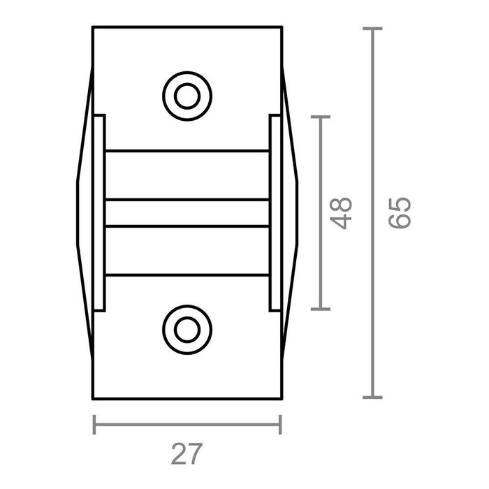 Edm Guia Cinta Persiana Metálica PR11 Acero Acabado Blanco 27x20x65mm
