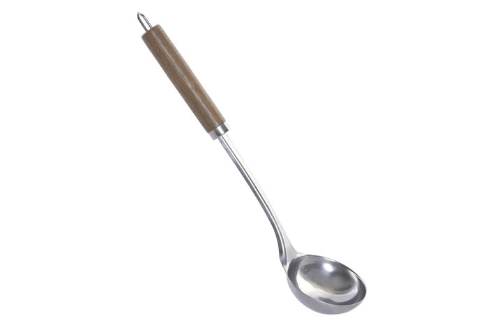 DKD Home Decor Cucharón INOX ACACIA Natural y Plateado DKD Home Decor Cucharón INOX ACACIA Natural y Plateado