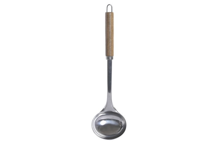 DKD Home Decor Cucharón INOX ACACIA Natural y Plateado