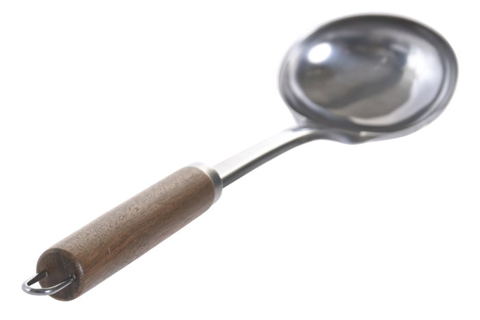 DKD Home Decor Cucharón INOX ACACIA Natural y Plateado DKD Home Decor Cucharón INOX ACACIA Natural y Plateado
