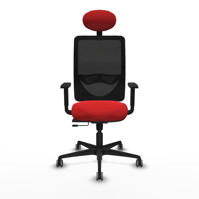 PIQUERAS Y CRESPO Silla de oficina Zulema con mecanismo Sincro/Traslack, Rojo y Negro PIQUERAS Y CRESPO Silla de oficina Zulema con mecanismo Sincro/Traslack, Rojo y Negro