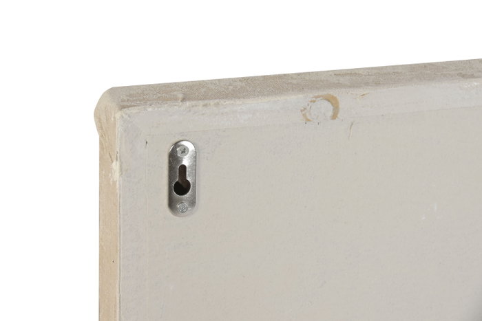 DKD Home Decor Decoración de pared MDF 80x80 Moderno Envejecido Blanco