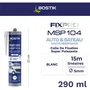 Bostik Fixpro MSP 104 Adhesivo y Sellador para Automoción/Náutica Blanco 290 ml Resistente a la Intemperie y al Agua de Mar