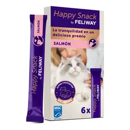 Feliway 60 Sticks Salmón Happy Snack, Ayuda a Calmar Gatos en Situaciones de Estrés