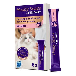 Feliway Happy Snack Sobres para Gatos con Salmón - 6 Unidades de 15g
