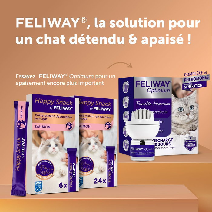 FELIWAY Happy Snack Salmón 6 Sobres de 15g FELIWAY Happy Snack Salmón 6 Sobres de 15g