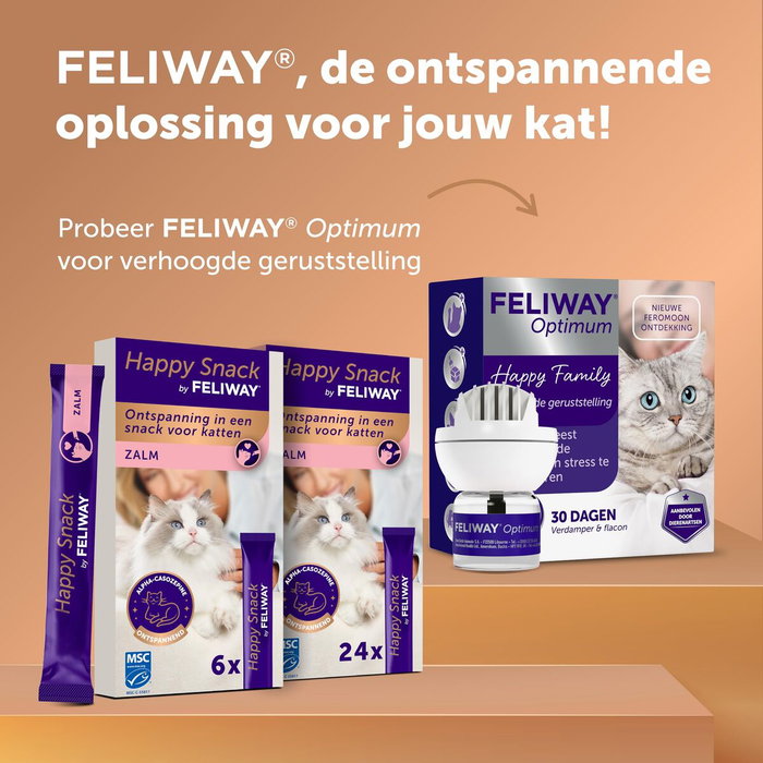 FELIWAY Happy Snack Salmón 6 Sobres de 15g FELIWAY Happy Snack Salmón 6 Sobres de 15g