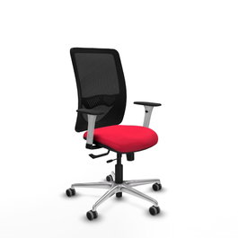 PIQUERAS Y CRESPO Silla de oficina Zulema Roja con Malla Negra