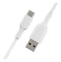 Belkin cab001bt1mwh2pk - Cable USB 2.0 USB-A a USB-C Blanco, Longitud 1 metro, Pack de 2 unidades