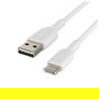 Belkin Cable CAB001BT1MWH2PK USB-C a USB-A BoostCharge 1 Metro Blanco - Pack de 2