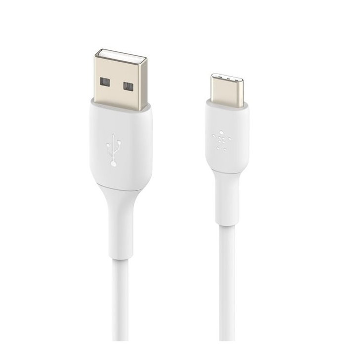 Belkin Cable CAB001BT1MWH2PK USB-C a USB-A BoostCharge 1 Metro Blanco - Pack de 2