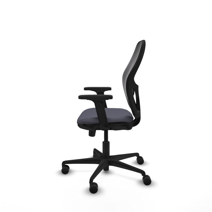 PIQUERAS Y CRESPO Silla de oficina Jorquera con mecanismo Sincro/Traslack, Gris oscuro y Negro