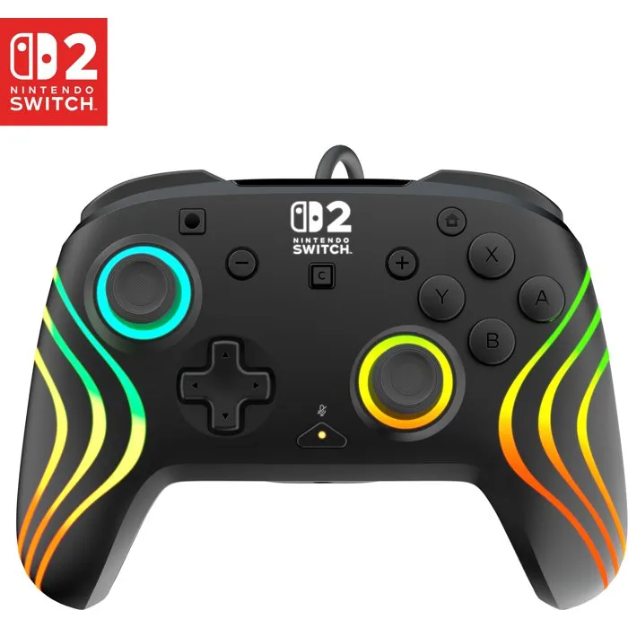 Turtle Beach Mando de juegos con cable RGB Afterglow Wave AACSB73306 para Nintendo Switch 2 - Negro Turtle Beach Mando de juegos con cable RGB Afterglow Wave AACSB73306 para Nintendo Switch 2 - Negro