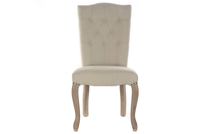 DKD Home Decor Silla Lino Rubberwood Beige DKD Home Decor Silla Lino Rubberwood Beige