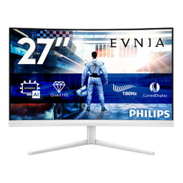 Philips Evnia 5000 27M2C5501/00 27 pulgadas QHD 180Hz Curvo FreeSync Premium Monitor Blanco