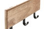 DKD Home Decor Perchero Pared Softedges Urban Marron Mango y Hierro 38 x 16 x 5 cm con 3 Ganchos