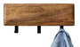 DKD Home Decor Perchero Pared Softedges Urban Marron Mango y Hierro 38 x 16 x 5 cm con 3 Ganchos