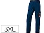 Deltaplus Pantalón de trabajo Panostyle Cintura Ajustable 5 Bolsillos Color Azul Naranja Talla 3XL